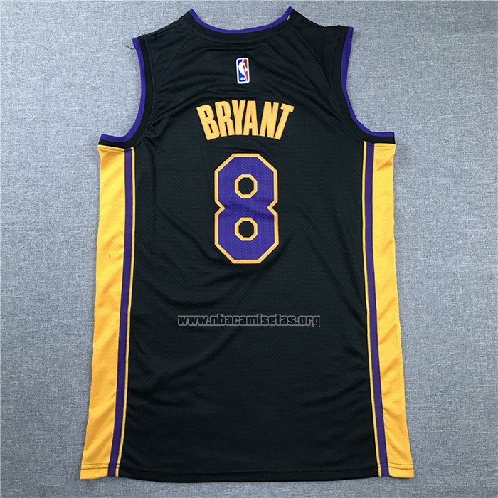 Camiseta Los Angeles Lakers Kobe Bryant NO 8 Retirement 2018 Negro